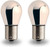 Philips 12496SV SilverVision Bulb, PY21W 12V, 21W, BAU15s Base, Amber/Chrome