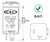 2-Prong Electronic Turn Signal Flasher Relay EF42, Two Pins, Square, 45 Amps