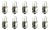 Box of 10 #3899 Lamp Auto Bulb Automotive Lightbulb 24V, 3W, BA7s