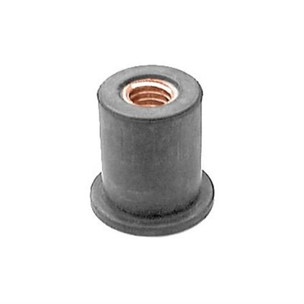 Well Nut M5-.8 Thread, 0.562" Head Dia, 3/8" Hole, 0.665" Length (Qty: 25)
