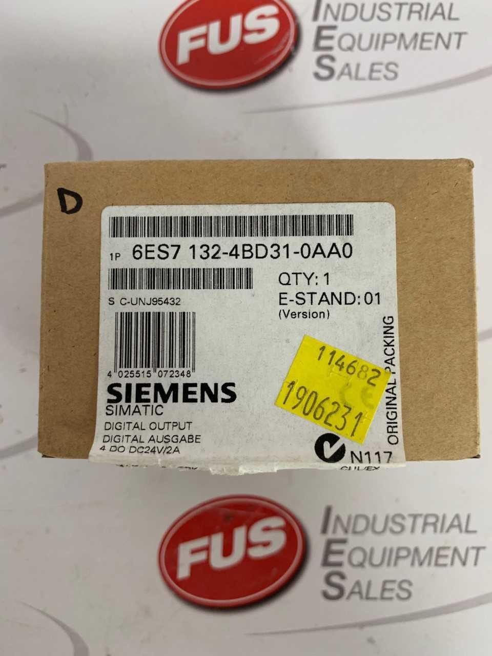 Siemens 6ES7132-4BD31-0AA0 Digital Output Module Unused - FUS