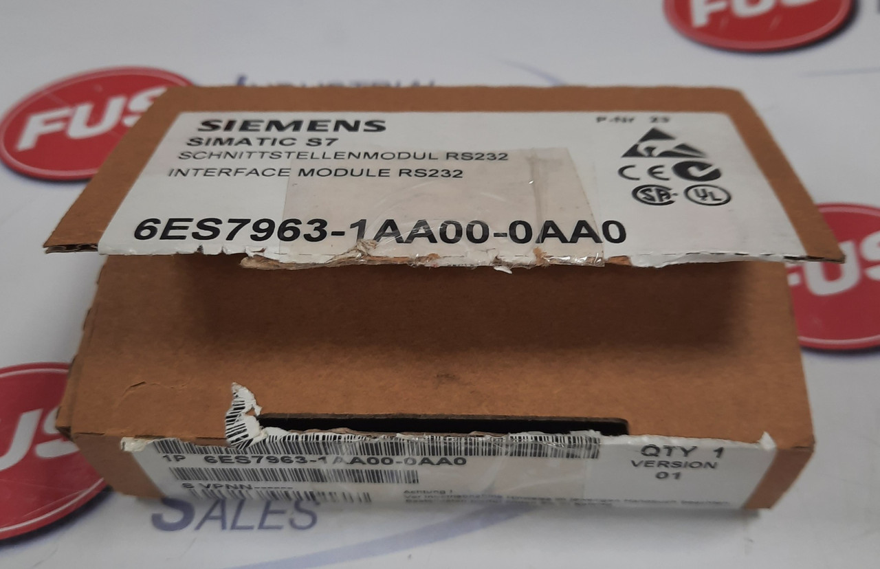 Siemens 6ES7963-1AA00-0AA0 Interface Module Version 01