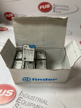 Seven FINDER 55.32.9.024.0094 miniature general purpose relays in open box with FINDER branding visible.