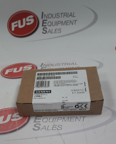 Siemens 6ES7 138-4CA01-0AA0 Simatic Power Mdule -Sealed Box