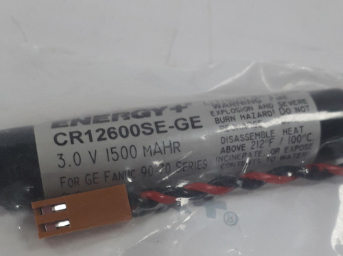 Energy + CR12600SE-GE, 3.0 V Lithium Battery for GE Fanuc 90-70 Series