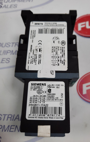 Siemens 3ZX1012-0RH21-1AA1 WITH 3RH2911-1FA22 Sirius Contactor Siemens 3ZX1012-0RH21-1AA1 WITH 3RH2911-1FA22 Sirius Contactor