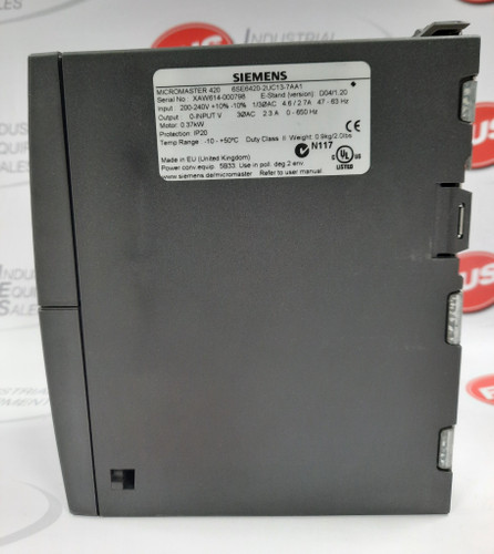 Siemens 6SE6420-2UC13-7AA1 Micromaster 420 0.37kw