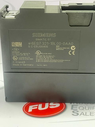 Siemens 6ES7 321-1BL00-0AA0 Digital Input Module Siemens 6ES7 321-1BL00-0AA0 Digital Input Module