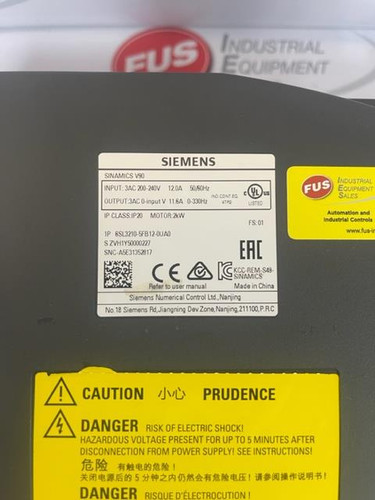 SIEMENS 6SL3210-5FB12-0UA0 Drive