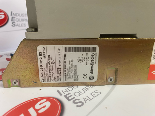 Allen Bradley 22A-D8P7N104 Series A AC Drive, W/ 22-RF012-BS Line Filter