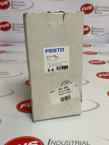 Festo LR-1/4-D-MINI Pneumatic Regulator 159625 + PAGN-40-16-G18 Pressure Gauge