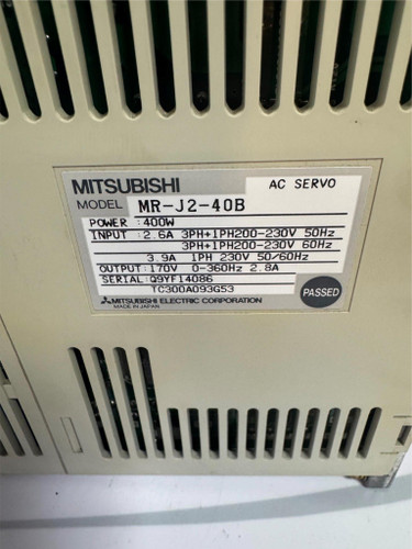 Mitsubishi MR-J2-40B AC Servo 400 w