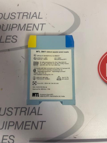 MTL 3041 4/20MA REPEATER POWER SUPPLY MTL 3000 SERIES