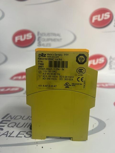 PILZ PZW 3/110-120VAC SAFETY RELAY