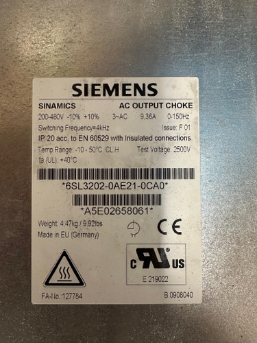 SIEMENS Sinamics Power Module 240 6SL3224-0BE23-0AA0