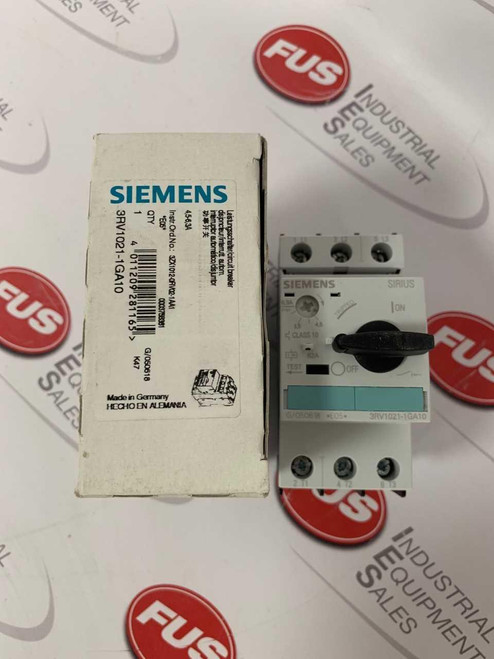 Siemens 3RV1021-1GA10 4.5-6.3A Circuit Breaker Unused in Box
