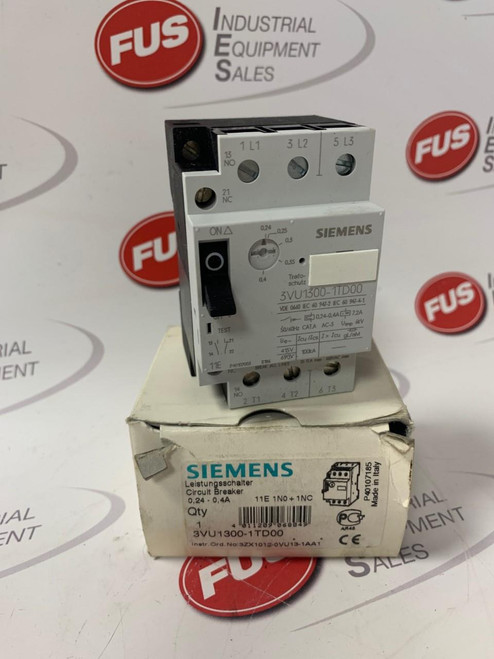 SIEMENS 3VU1300-1TD00 Circuit Breaker 0.24-0.4A