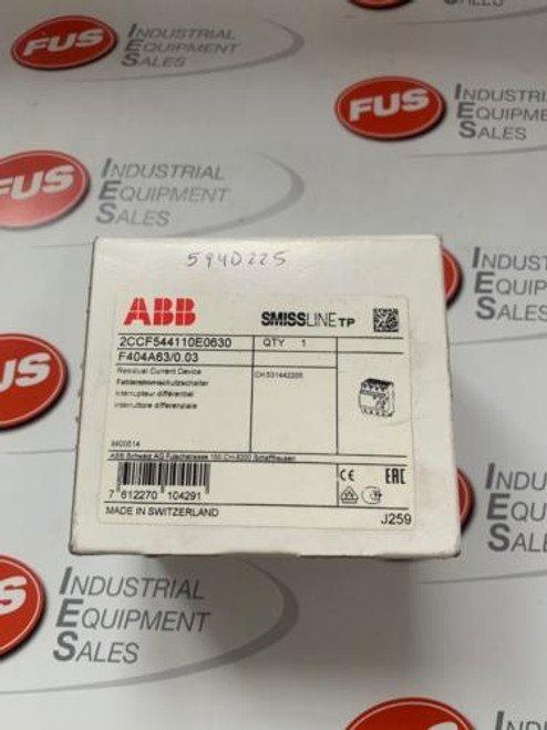 ABB 2CCF544110E0630 Instantaneous RCD Switch, 30mA