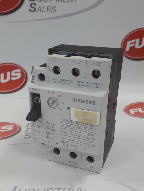Siemens 3VU1300-1MF00 Circuit Breaker 0.6-1A