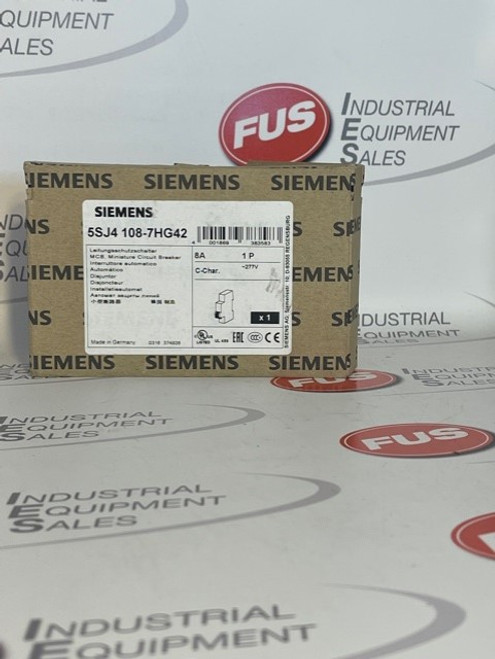 Siemens 5SJ4 108-7HG42 Miniature Circuit Breaker