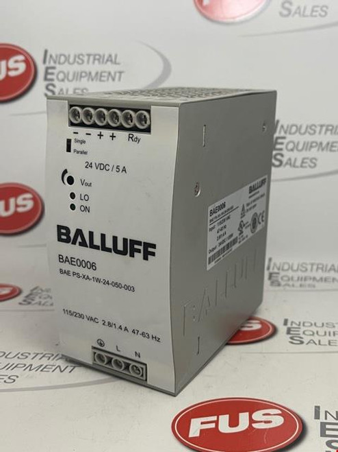 Balluff BAE0006 Power Supply, 115/230V, 2.8/1.4A, 47-63 Hz