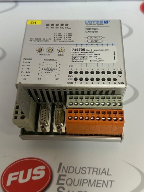 Lutze DIORAIL CANopen 8/8DIO Power Module