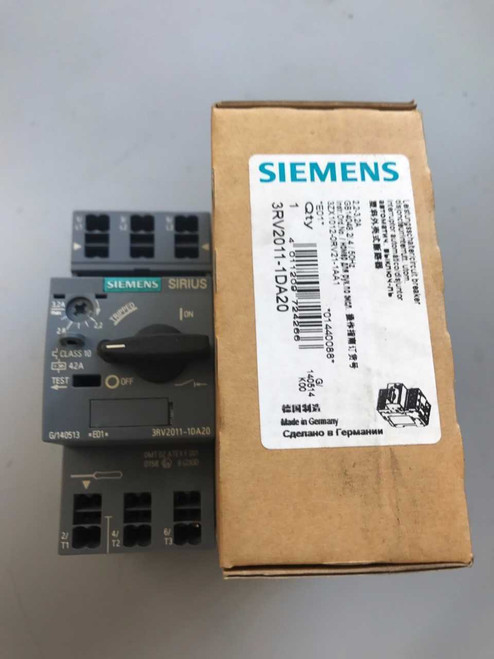 Siemens 3RV2011-1DA20 Motor Protection Circuit Breaker - 2.2-3.2A, 50 Hz - New