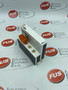 Beckhoff CX1500-M510 CANopen Fieldbus Master, white and black, with orange connector, Beckhoff brand product.