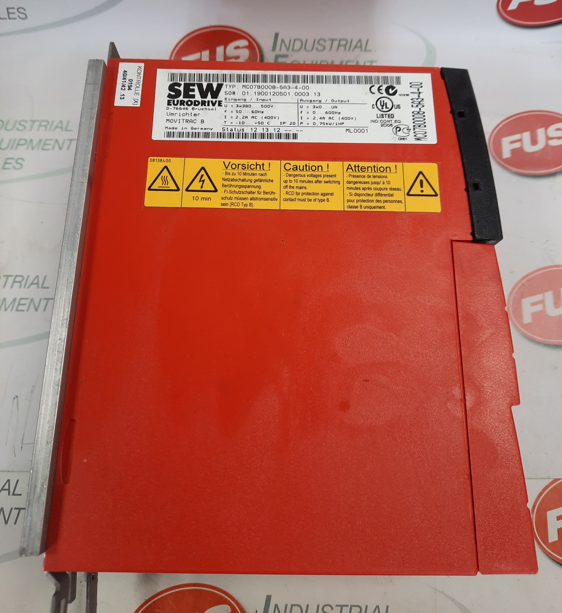 Sew Eurodrive MC07B0008-5A3-4-00 Movitrac Frequency Inverter - FUS ...