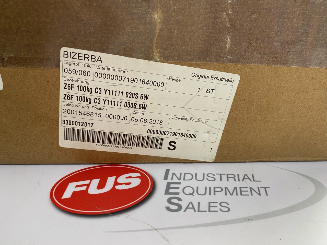Bizerba HBM 26FC/100kg Pressure-Type Load Cell - FUS Industrial