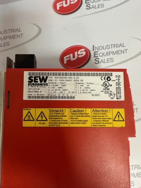 Sew 2 SEW MC07B0008-5A3-4-00 Inverter Drive - FUS Industrial