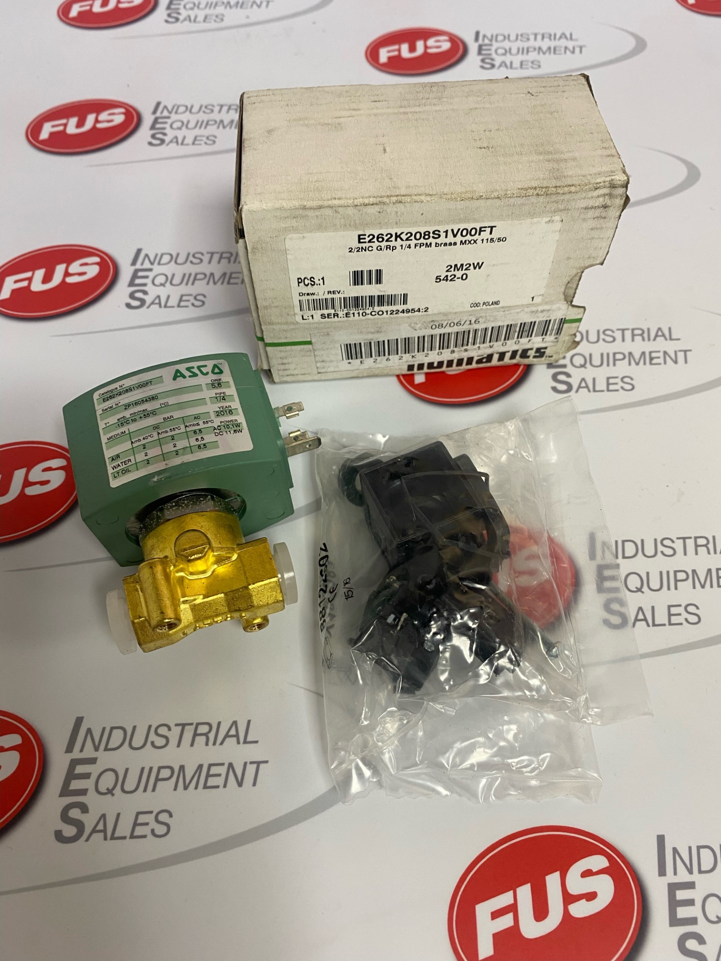 ASCO E262K208S1V00FT Solenoid Valve FUS Industrial