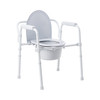 McKesson Folding Fixed Arm Steel Commode Chair, 16-2/3 – 22½ Inch Height #146-11148-4