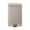 McKesson Trash Can with Plastic Liner, Square, Steel, Step-On, 32 QT, Beige #81-35268