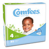 Attends Comfees Premium Baby Diapers, Tab Closure, Kid Design, Size 4 #41540