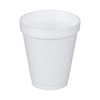 Dart Drinking Cup, White, Styrofoam, Disposable, 6 oz #6J6