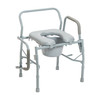 Steel Drop Arm Bedside Commode with Padded Seat & Arms