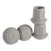 Mabis Replacement Tips for Walkers, Canes and Commode Chairs, 1-inch #519-1373-9504