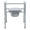 McKesson Folding Fixed Arm Steel Commode Chair #146-11148-1