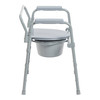 McKesson Folding Fixed Arm Steel Commode Chair #146-11148-1