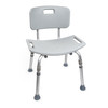 McKesson Removable Back Aluminum Bath Bench, 15½ – 19½ Inch, Gray #146-12202KD-4