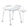 McKesson Aluminum Bath Bench Without Backrest, 15½ – 19½ Inch, Gray #146-12203KD-4