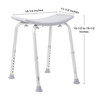 McKesson Aluminum Bath Bench Without Backrest, 15½ – 19½ Inch, Gray #146-RTL12203KDR