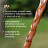 Brazos™ Twisted Oak Trekker Handcrafted Walking Stick, Red, 55-Inch #602-3000-1368