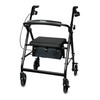 McKesson Folding Aluminum Four-Wheel Rollator, Black #146-R726BK