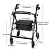McKesson Folding Aluminum Four-Wheel Rollator, Black #146-R726BK