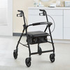 McKesson Folding Aluminum Four-Wheel Rollator, Black #146-R726BK