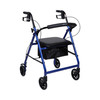 McKesson Folding Aluminum Four-Wheel Rollator, Blue #146-R726BL