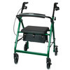 McKesson Folding Aluminum Four-Wheel Rollator, Green #146-R726GR