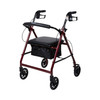 McKesson Folding Aluminum Four-Wheel Rollator, Red #146-R726RD